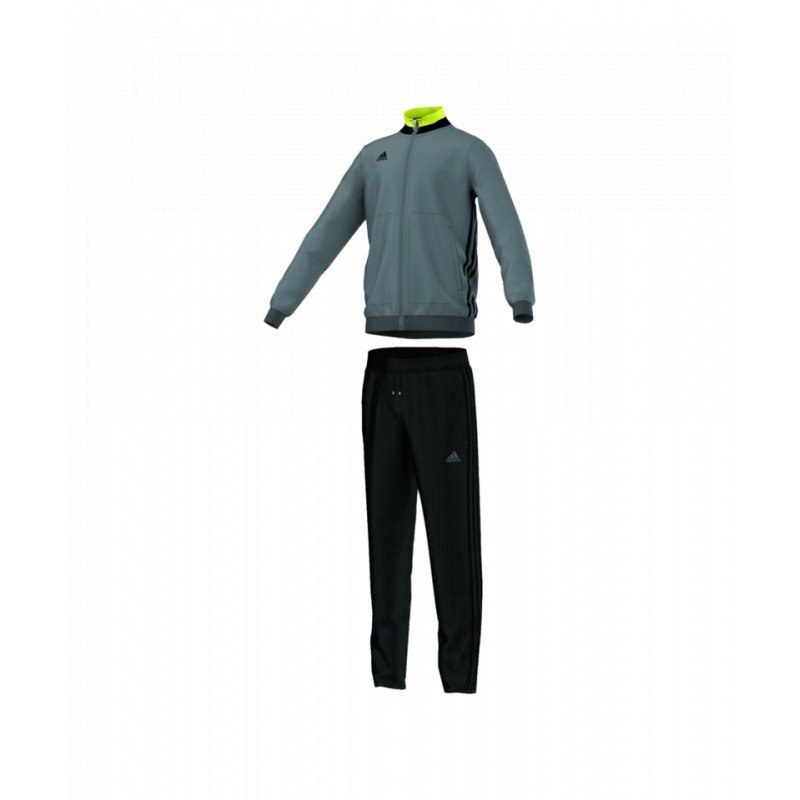 adidas Condivo 16 Trainingsanzug Kids Grau Schwarz adidas Condivo 16 Trainingsanzug Kids Grau Schwarz