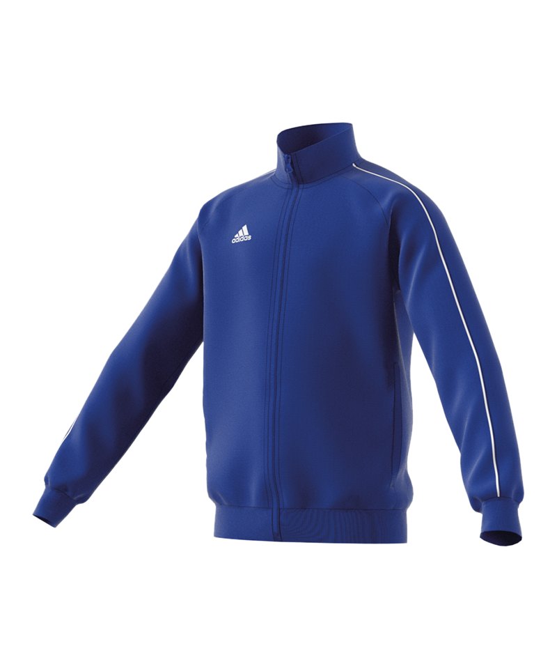 adidas Core 18 Polyesterjacke Kids Blau Weiss
