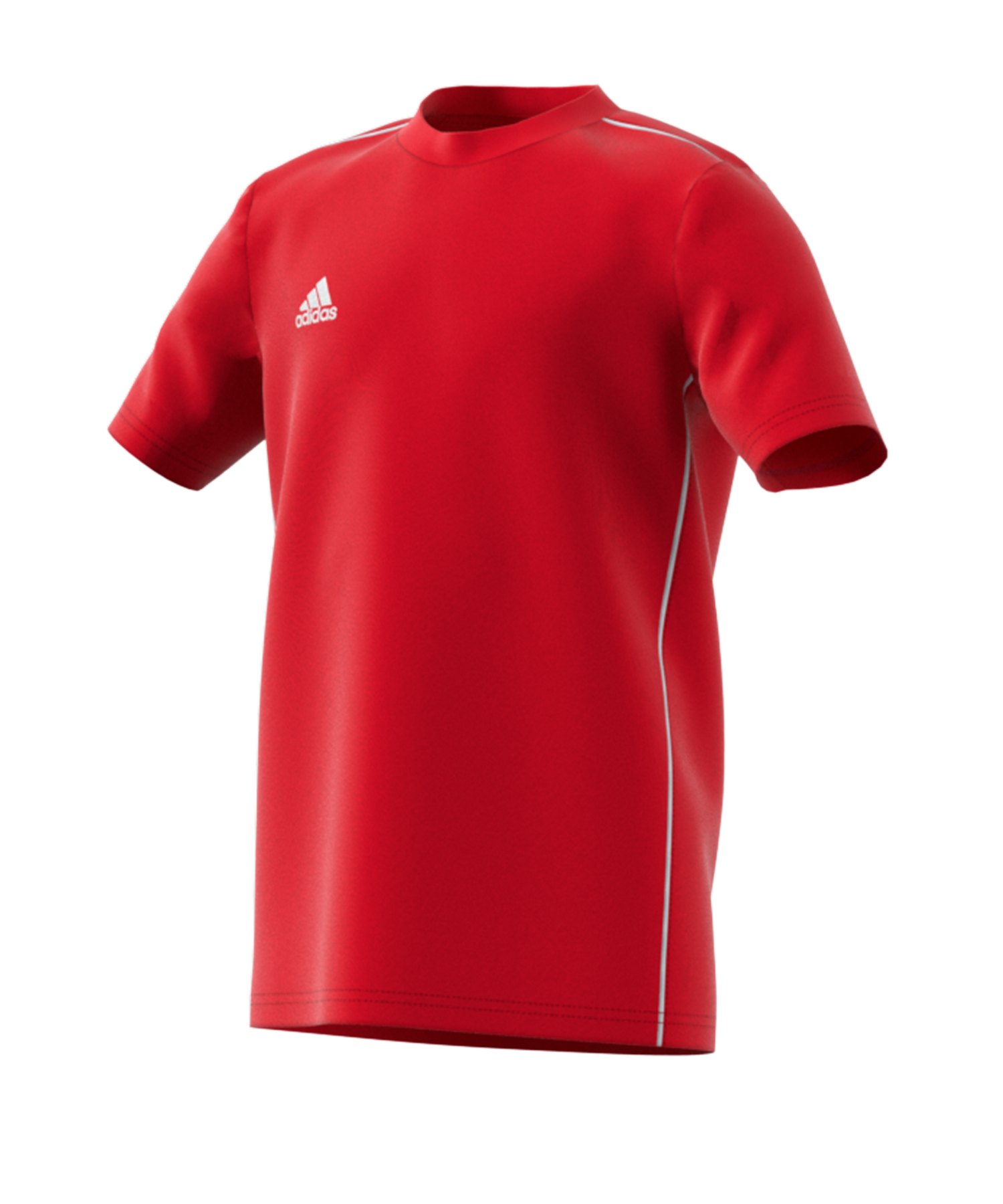 adidas Core 18 Tee T-Shirt Kids Rot Weiss