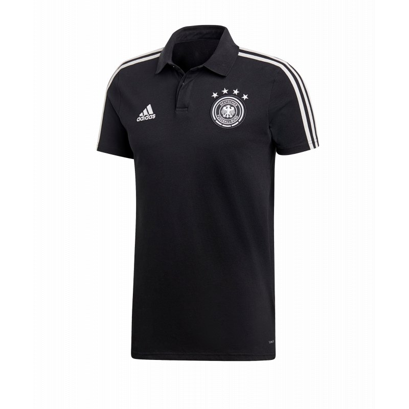 adidas DFB Deutschland Cotton Poloshirt Schwarz adidas DFB Deutschland Cotton Poloshirt Schwarz