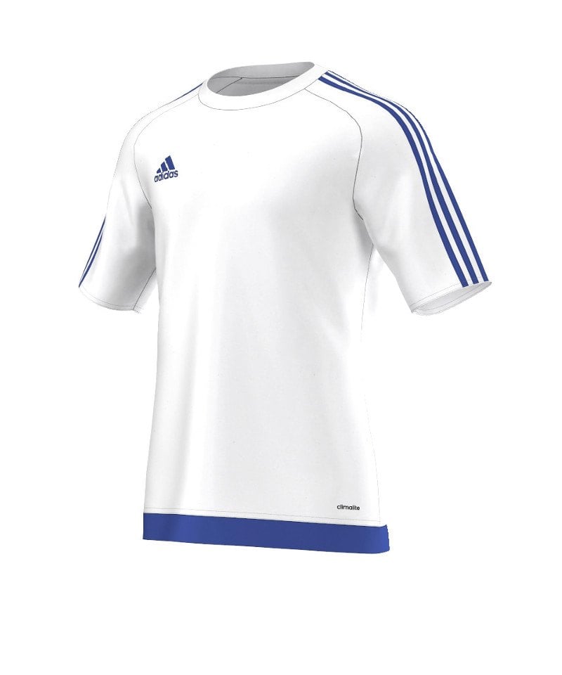 adidas Herren Fußballtrikot Estro 15, WhiteBold Blue, M, S16169 adidas Herren Fußballtrikot Estro 15, WhiteBold Blue, M, S16169
