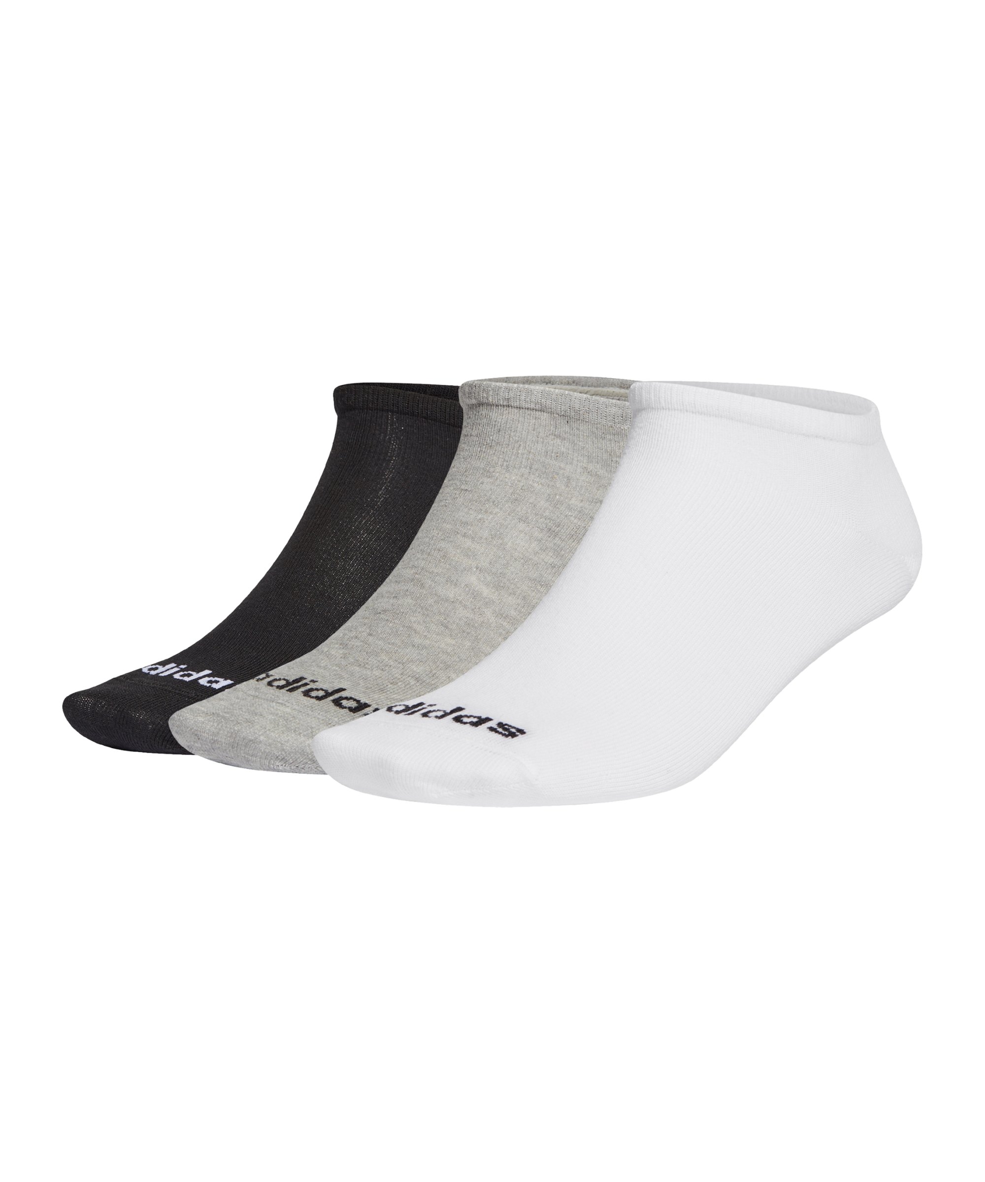 adidas Füsslinge 3er Pack Grau Weiss Schwarz