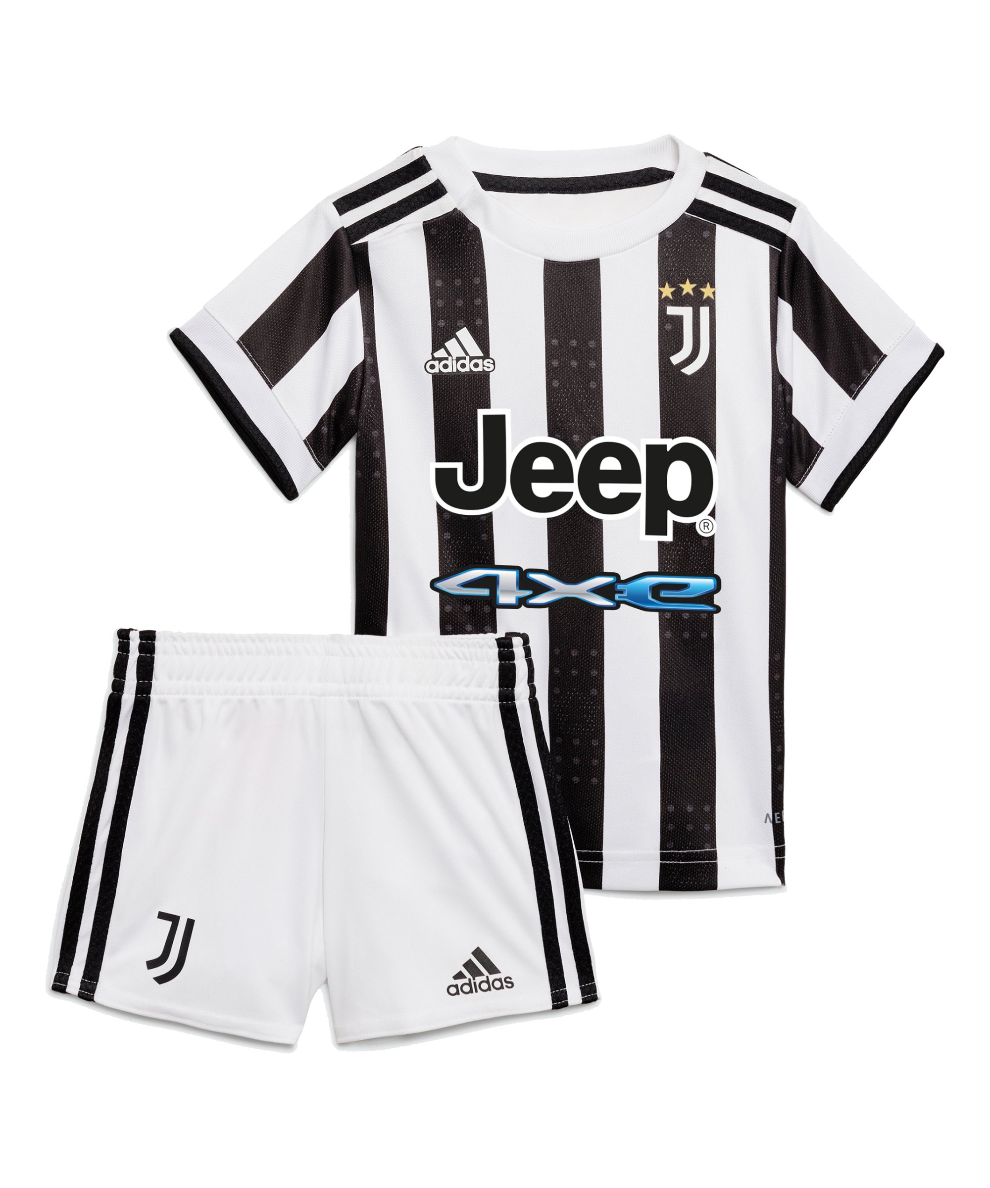 adidas Juventus Turin Babykit Home 2021/2022 Weiss Schwarz
