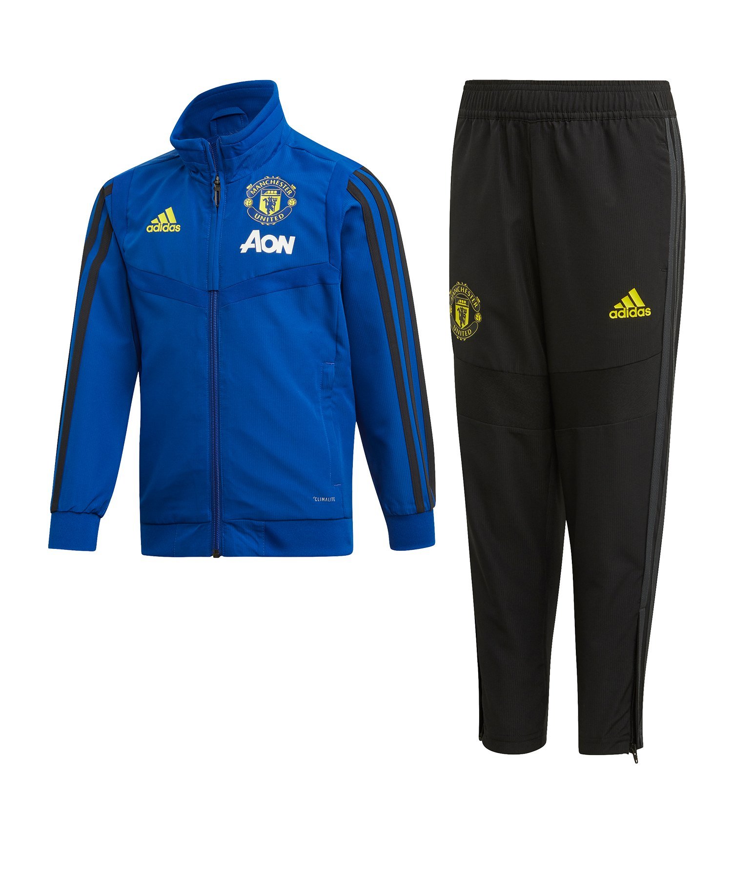 adidas Manchester United Trainingsanzug Kids Blau adidas Manchester United Trainingsanzug Kids Blau