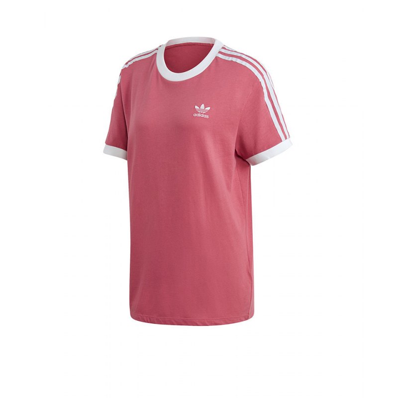 adidas Originals 3 Stripes Tee T-Shirt Damen Rosa adidas Originals 3 Stripes Tee T-Shirt Damen Rosa