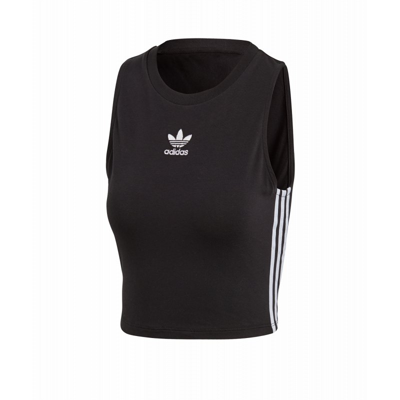 adidas Originals Crop Tank Top Damen Schwarz adidas Originals Crop Tank Top Damen Schwarz