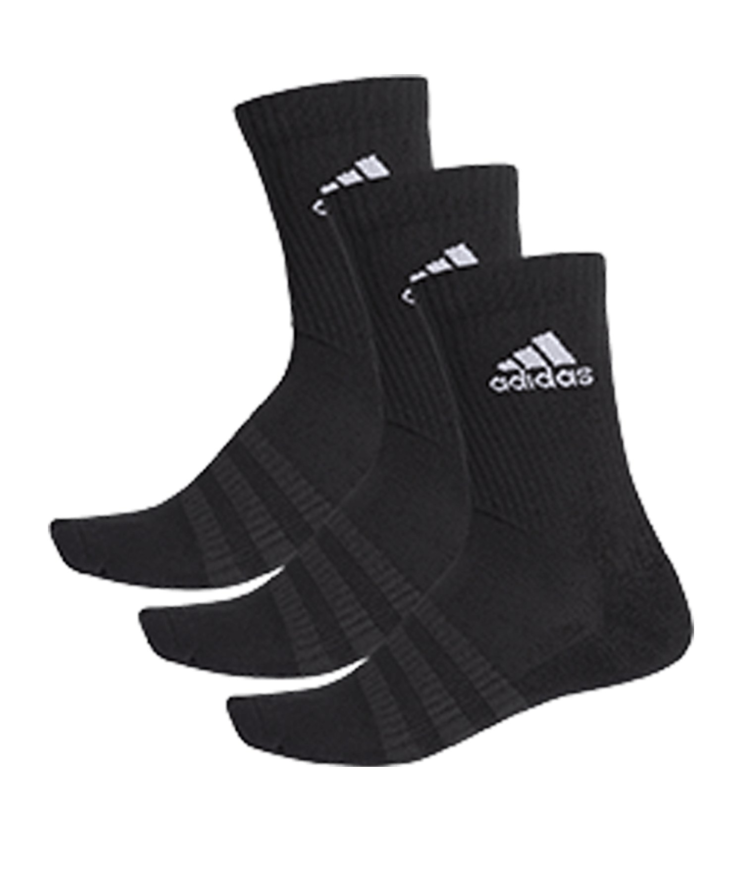 adidas Cush Crew 3er Pack Socken Grau Weiss
