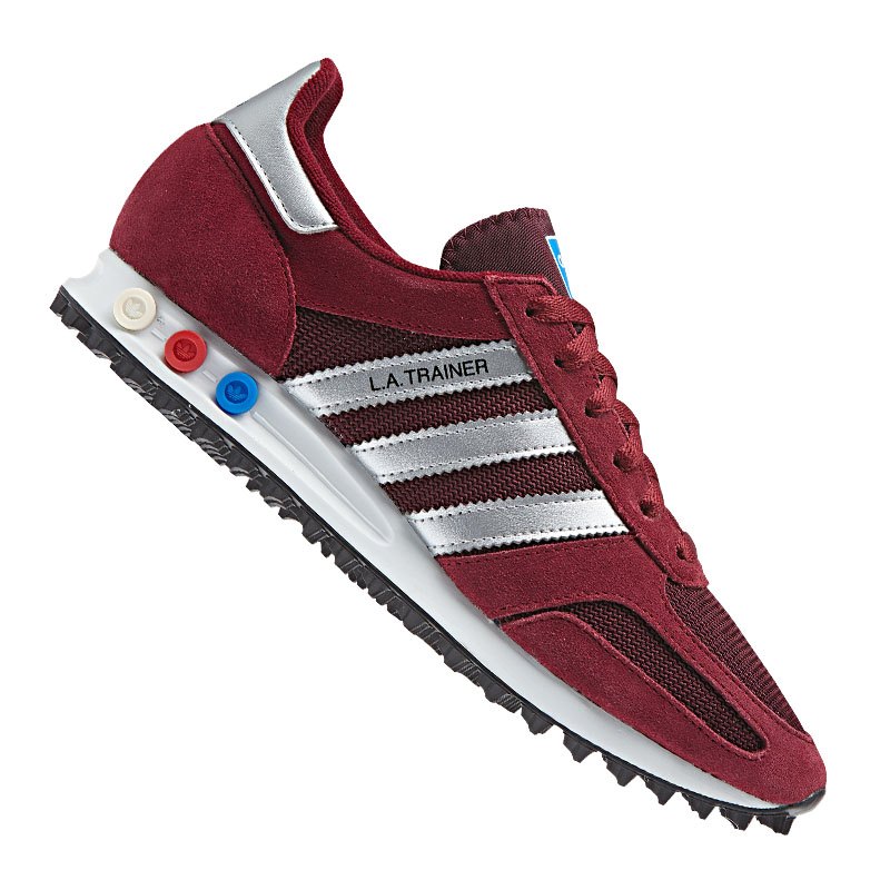 adidas Originals LA Trainer Sneaker Rot Silber ...