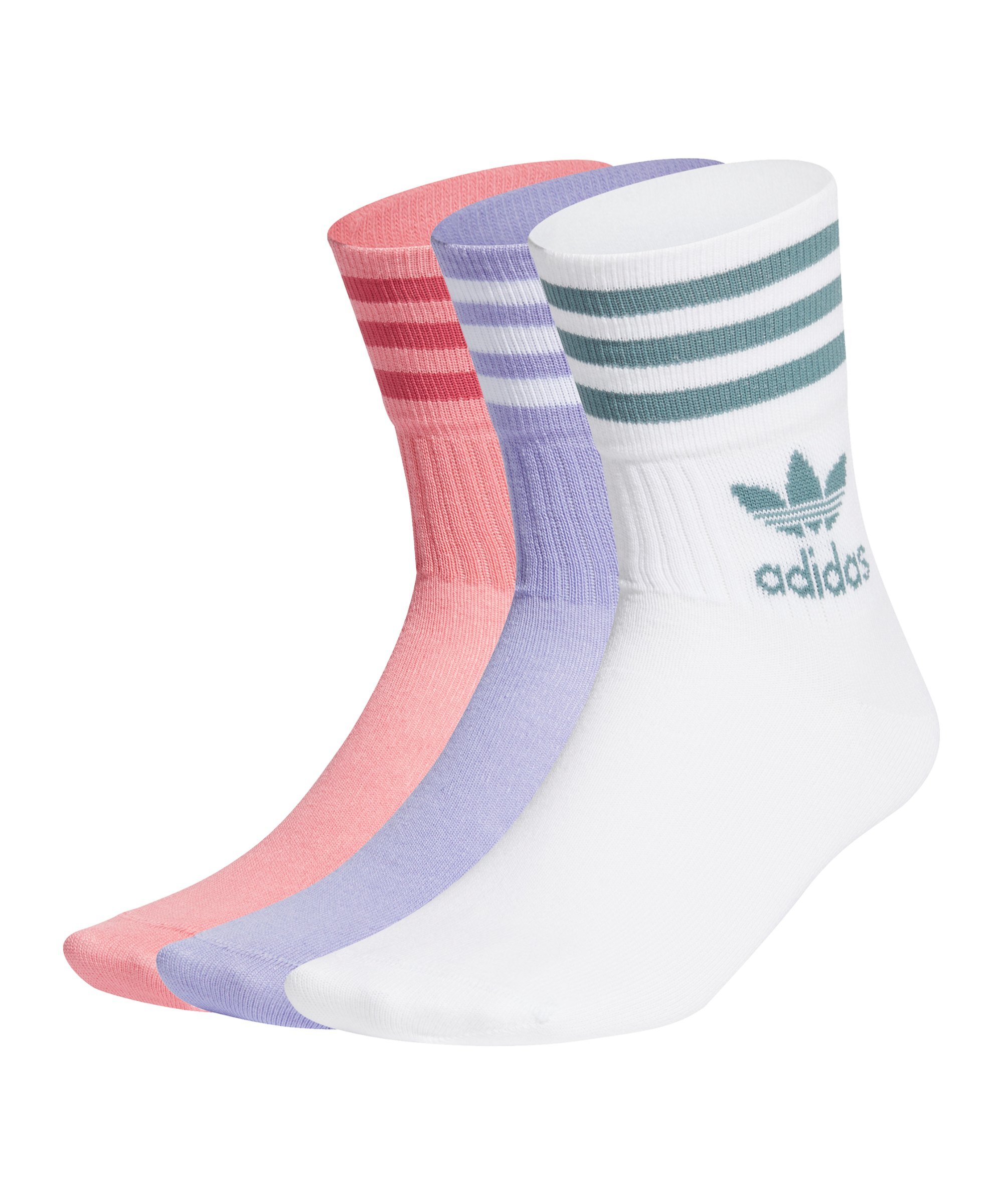 Adidas Originals Mid Cut Crew Socken Rosa Pink Lifestyle Freizeitbekleidung