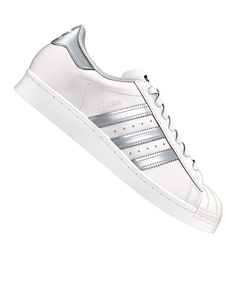 adidas Originals Superstar Sneaker Weiss Silber adidas Originals Superstar Sneaker Weiss Silber