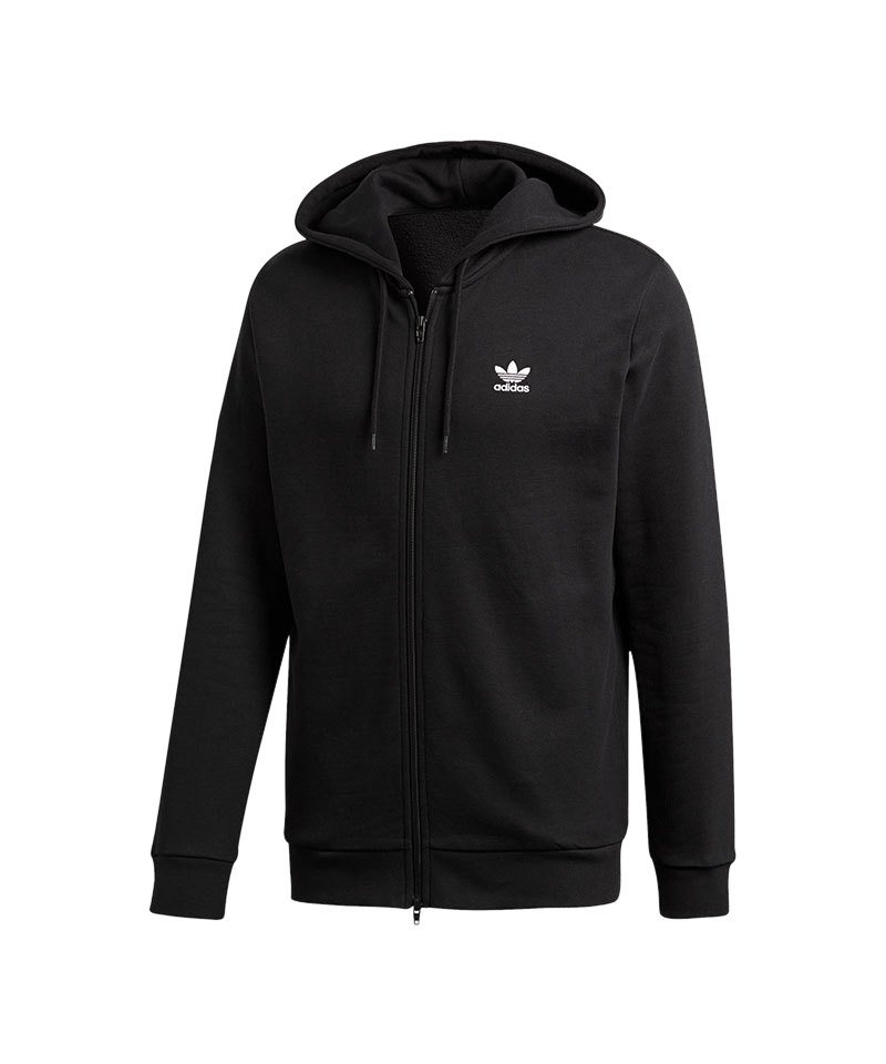 adidas Originals Trefoil Kapuzenjacke Schwarz adidas Originals Trefoil Kapuzenjacke Schwarz