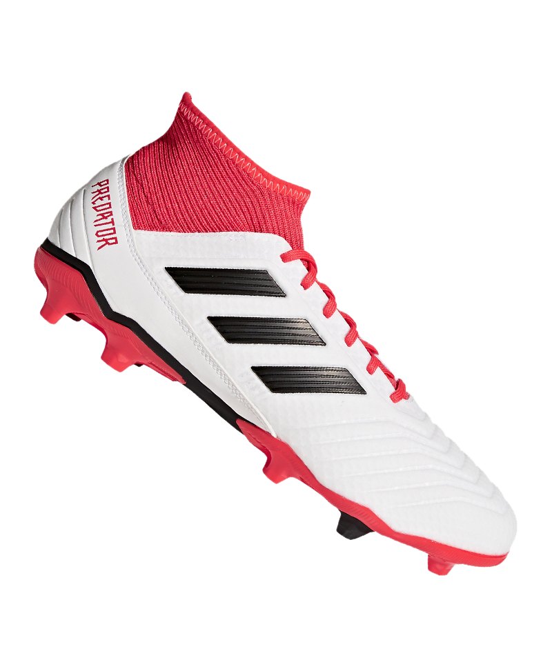 adidas Predator 18.3 FG Weiss Rot adidas Predator 18.3 FG Weiss Rot