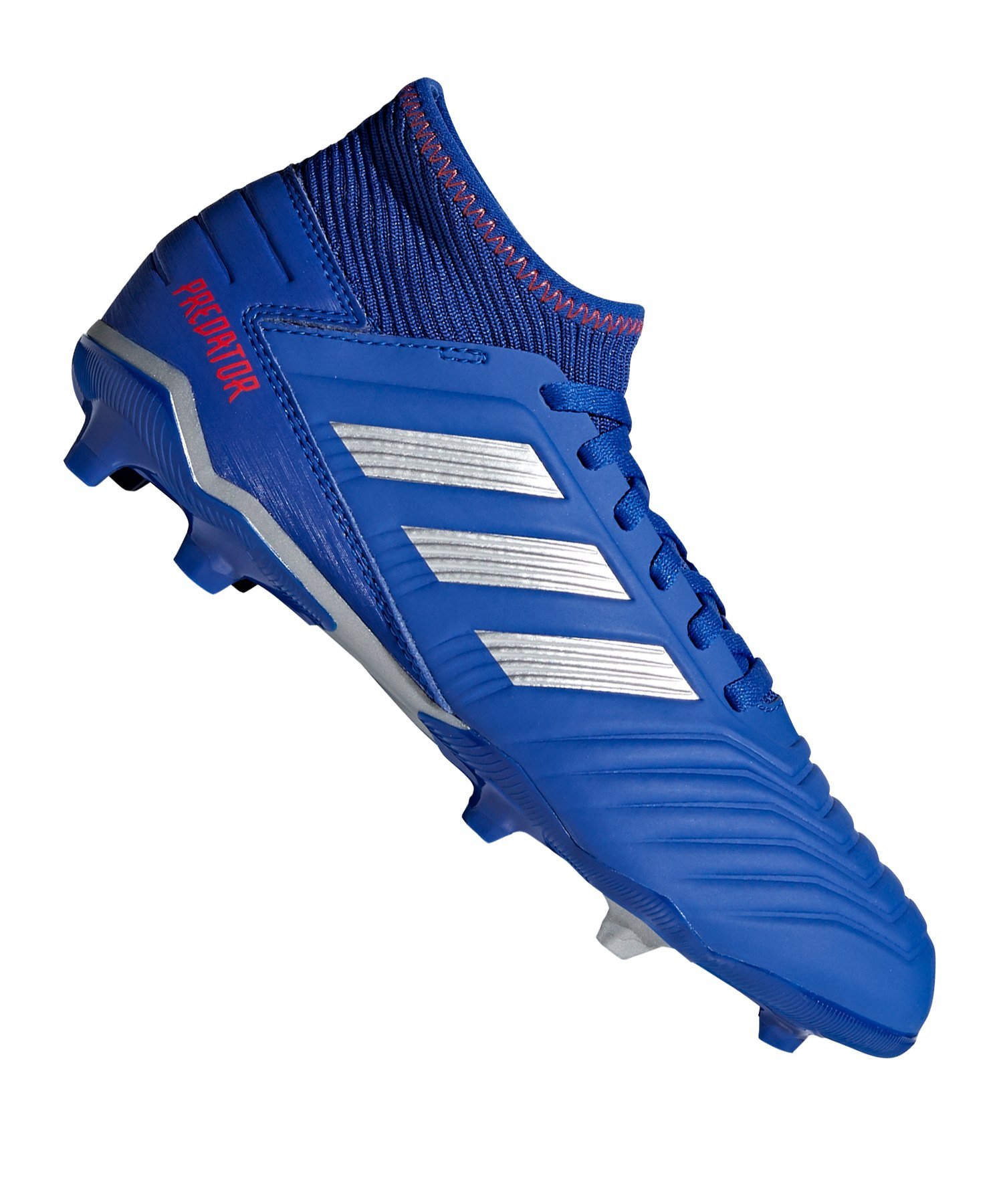 adidas Predator 19.3 FG J Kids Blau Silber adidas Predator 19.3 FG J Kids Blau Silber