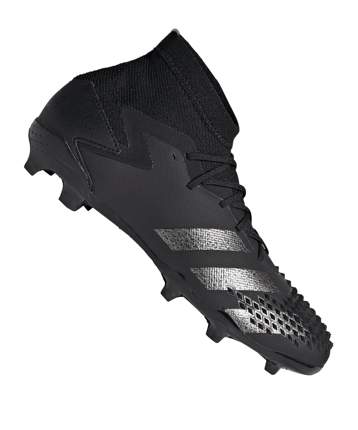 Adidas Predator 20 1 Fg J Kids Schwarz Silber Fussballschuh Nocken Rasen
