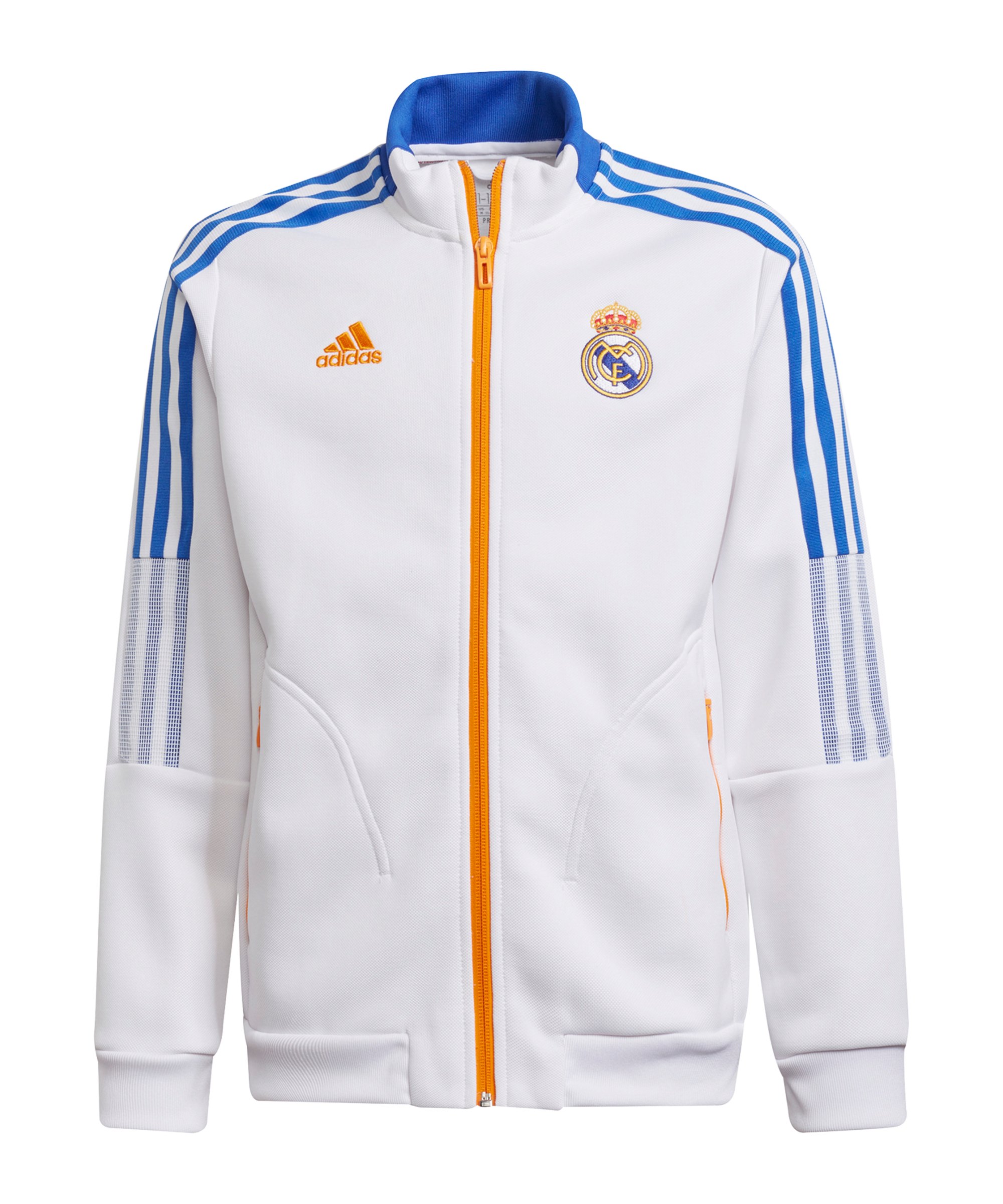adidas Real Madrid Anthem Jacke Kids Weiss