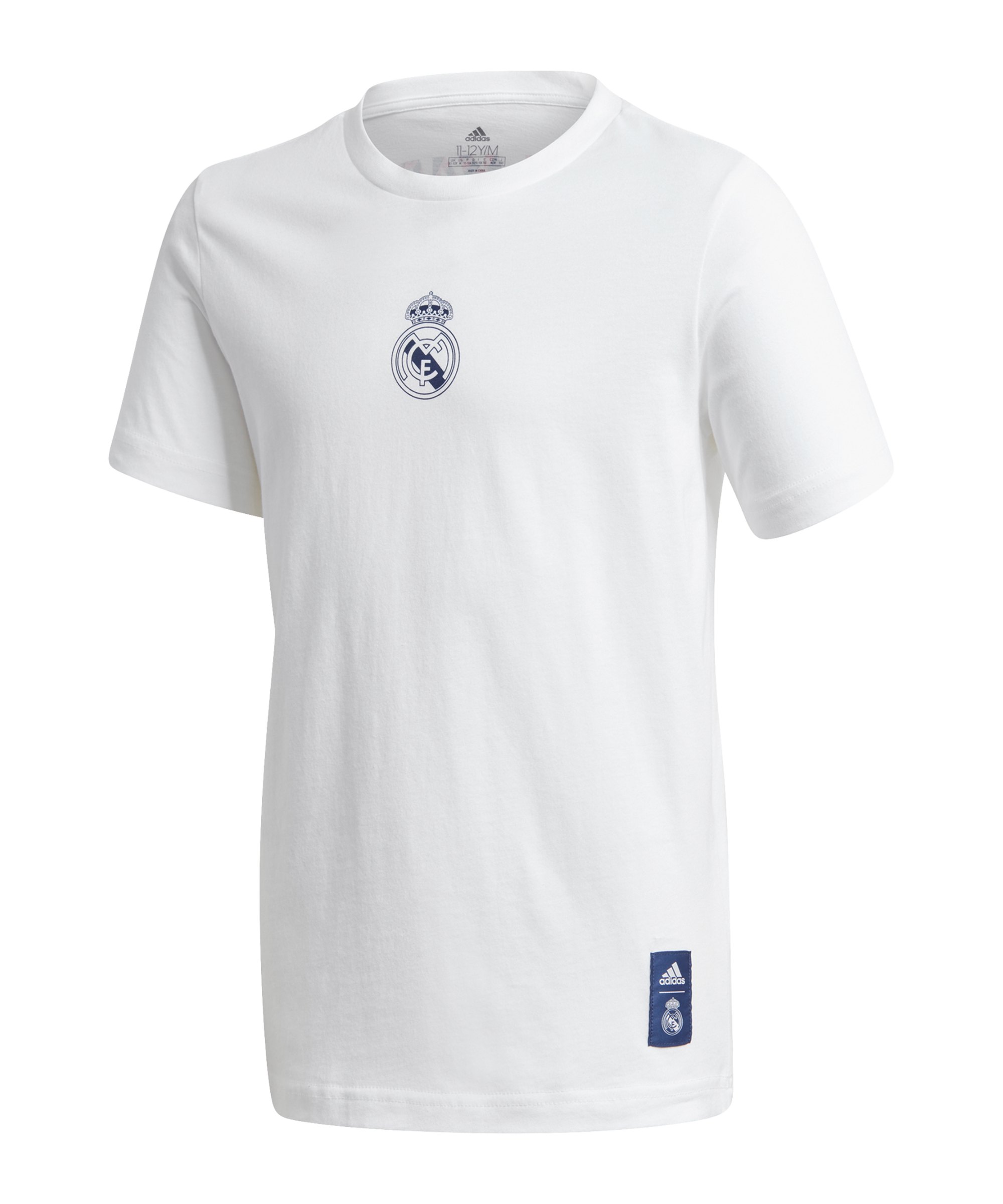 adidas Real Madrid Graphic T-Shirt Kids Weiss Blau