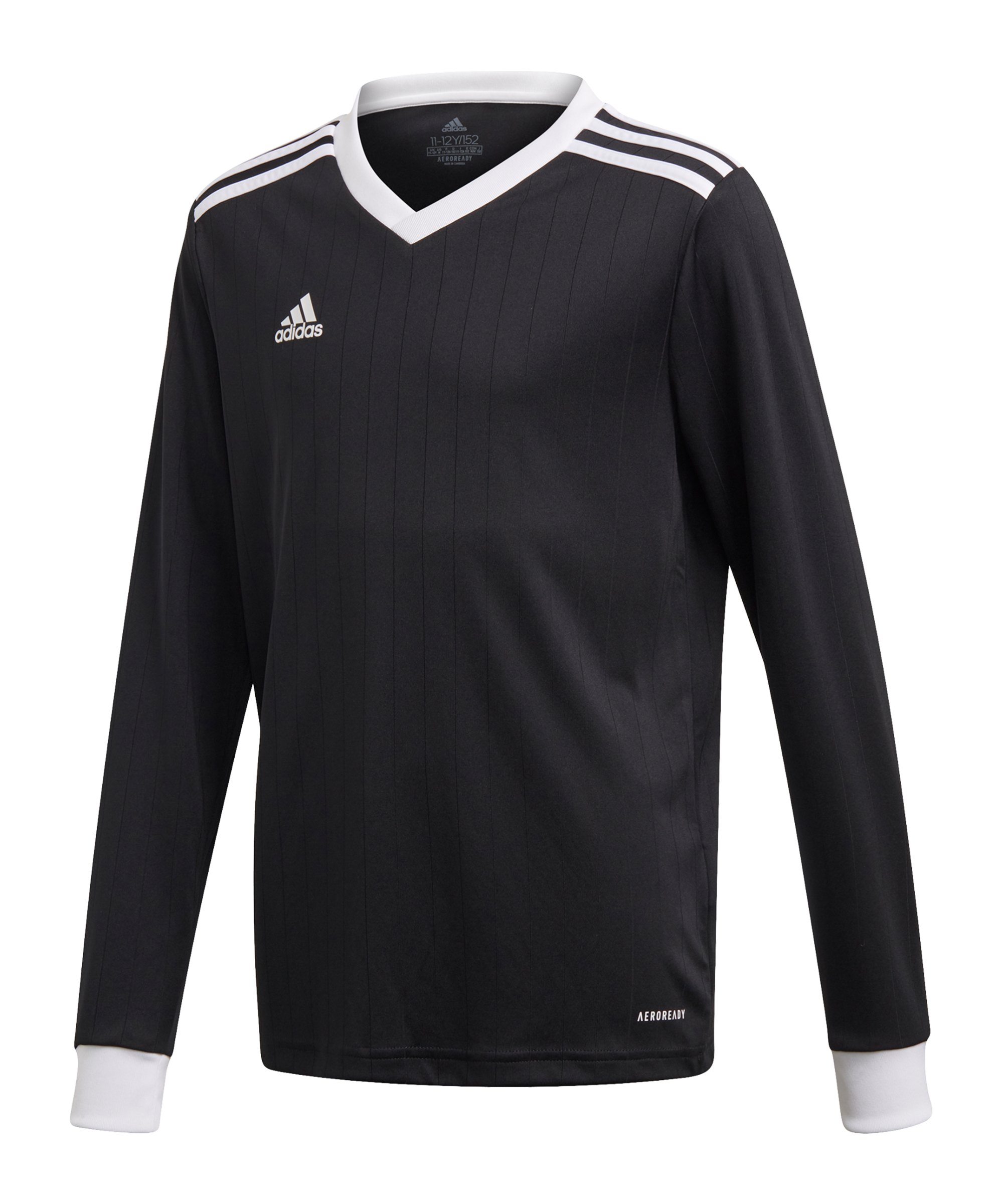 adidas Tabela 18 Trikot langarm Kids Schwarz Weiss