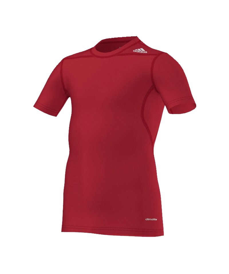 adidas Tech Fit Base Tee T Shirt Kids Rot adidas Tech Fit Base Tee T Shirt Kids Rot