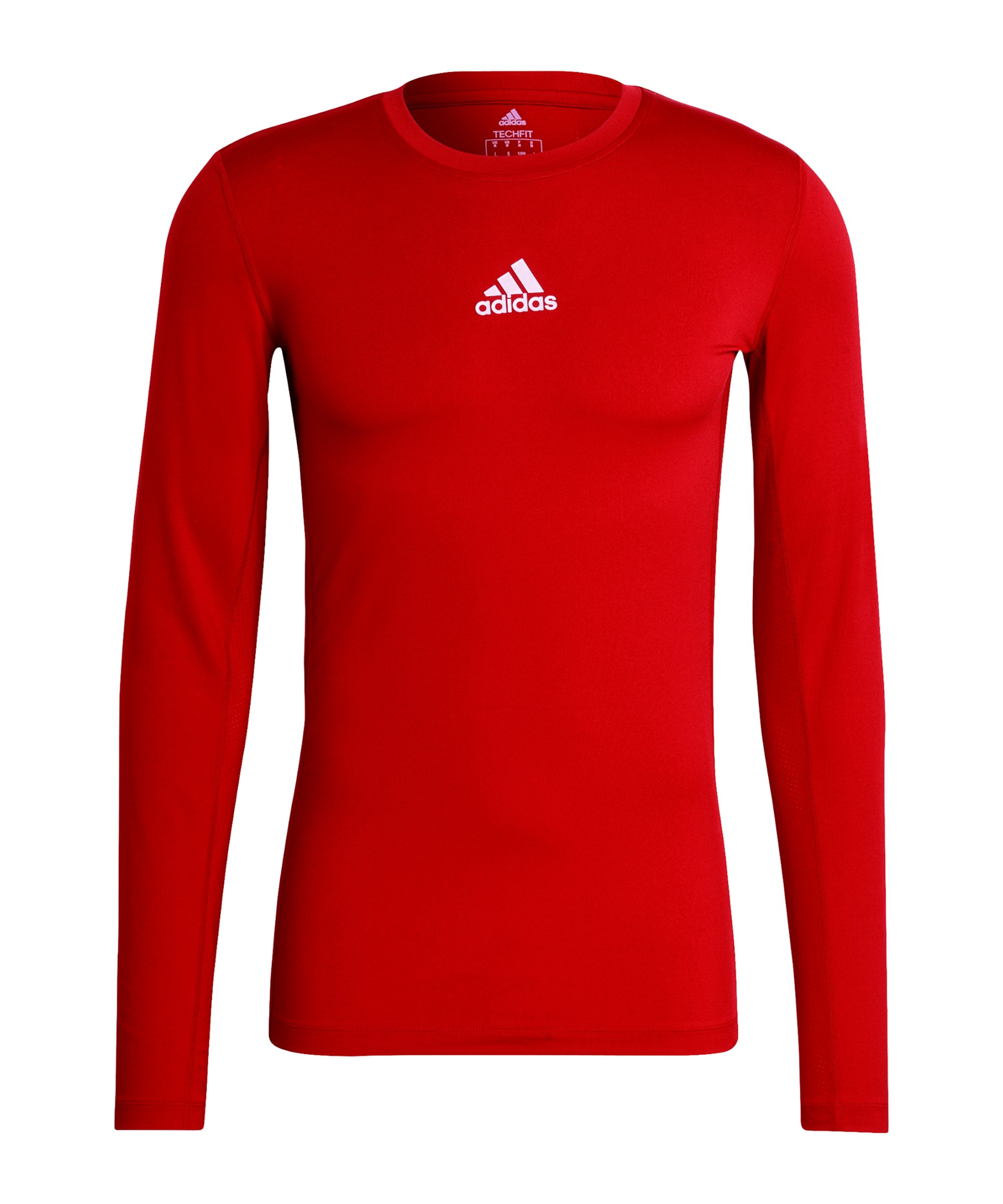 adidas Techfit Shirt langarm Rot