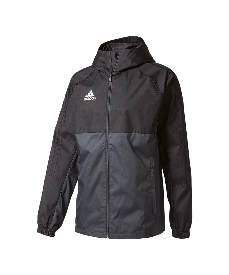 adidas Tiro 17 Regenjacke Kids Schwarz Grau adidas Tiro 17 Regenjacke Kids Schwarz Grau