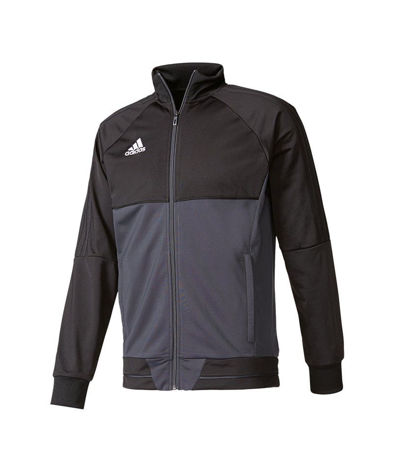 adidas Tiro 17 Trainingsjacke Schwarz Grau adidas Tiro 17 Trainingsjacke Schwarz Grau