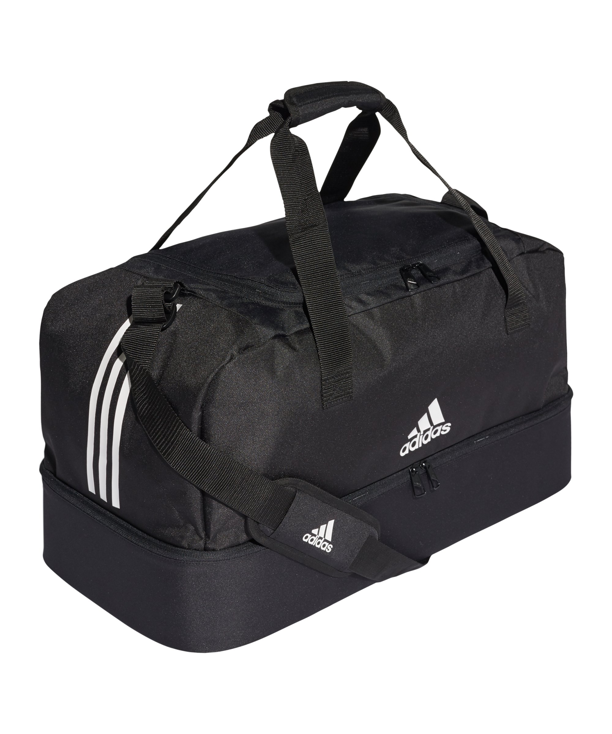 adidas Tiro Duffel Bag Gr. M mit Bodenfach Schwarz Equipment Tasche