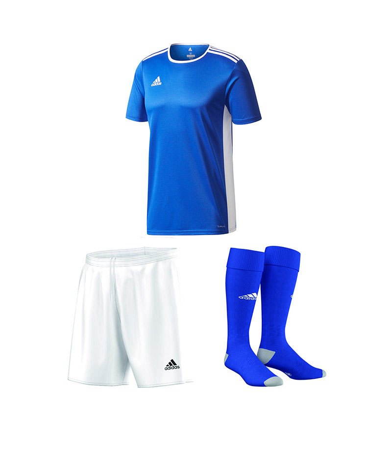 adidas Trikotset Entrada 18 Blau Weiss adidas Trikotset Entrada 18 Blau Weiss