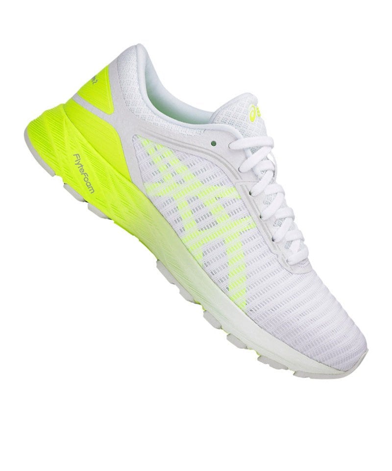 Asics DynaFlyte 2 Running Damen Weiss Gelb F0107 Asics DynaFlyte 2 Running Damen Weiss Gelb F0107