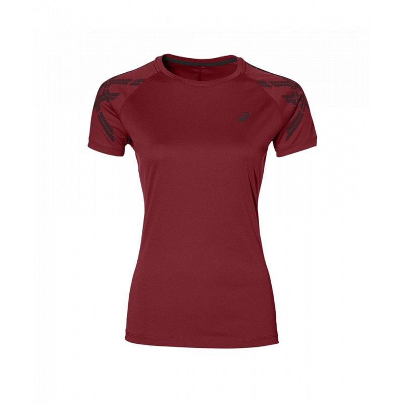 Asics Stripe Top Tee T-Shirt Running Damen F0699 Asics Stripe Top Tee T-Shirt Running Damen F0699