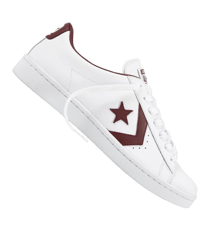Converse Pro Leather OX Sneaker Weiss Rot F178 Converse Pro Leather OX Sneaker Weiss Rot F178