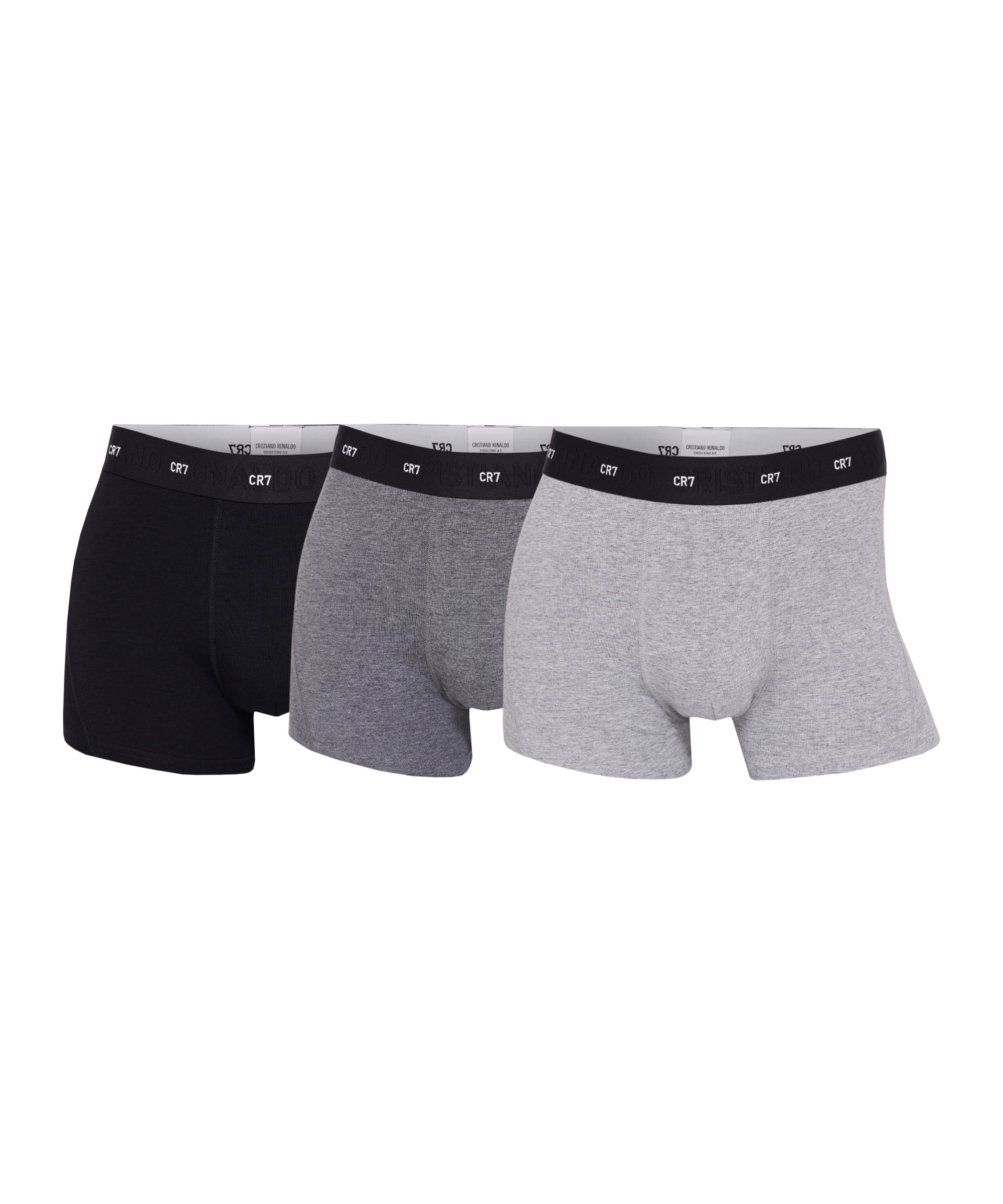 CR7 Bamboo Trunk Boxershort 3er Pack Schwarz Grau