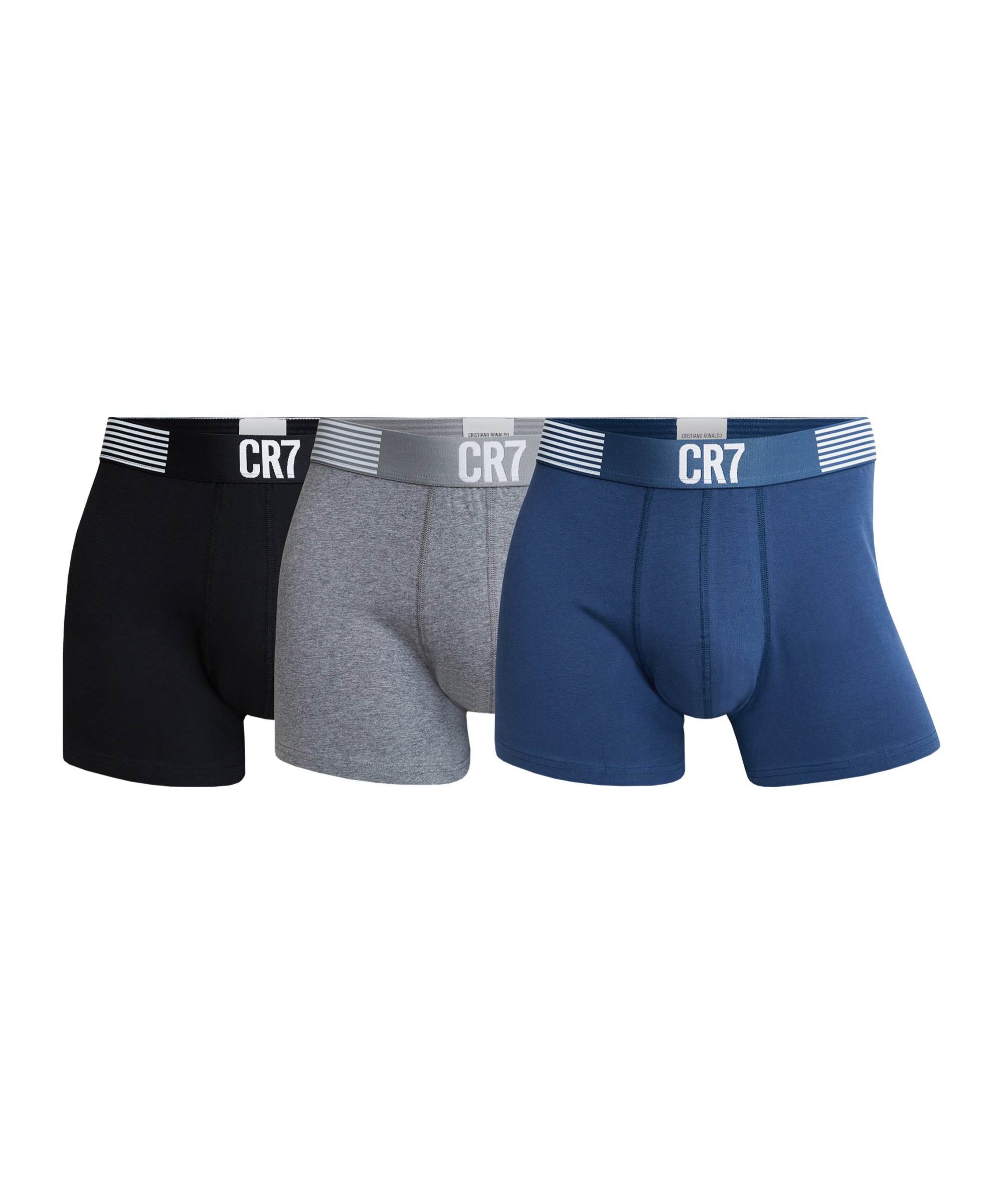 CR7 Basic Trunk Boxershort 3er Pack Schwarz Grau