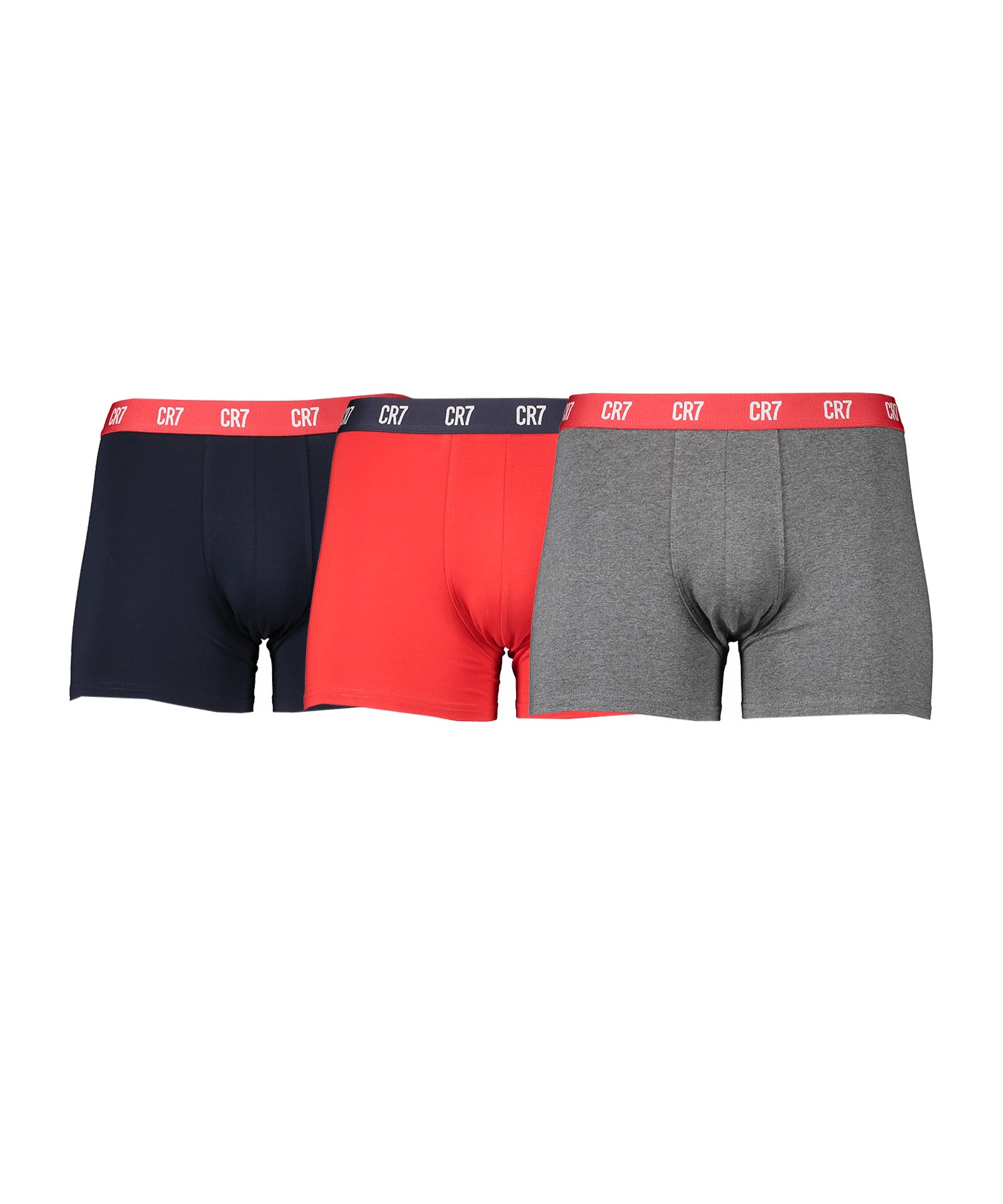 CR7 Basic Underwear Brief 3er Pack Grau Rot Blau