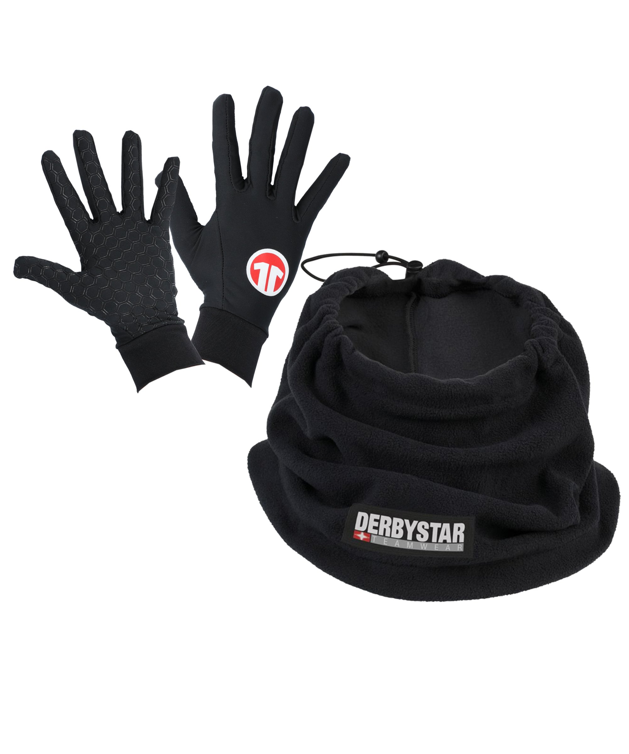 Derbystar 2er Winter Set Handschuh + Neckwarmer Schwarz