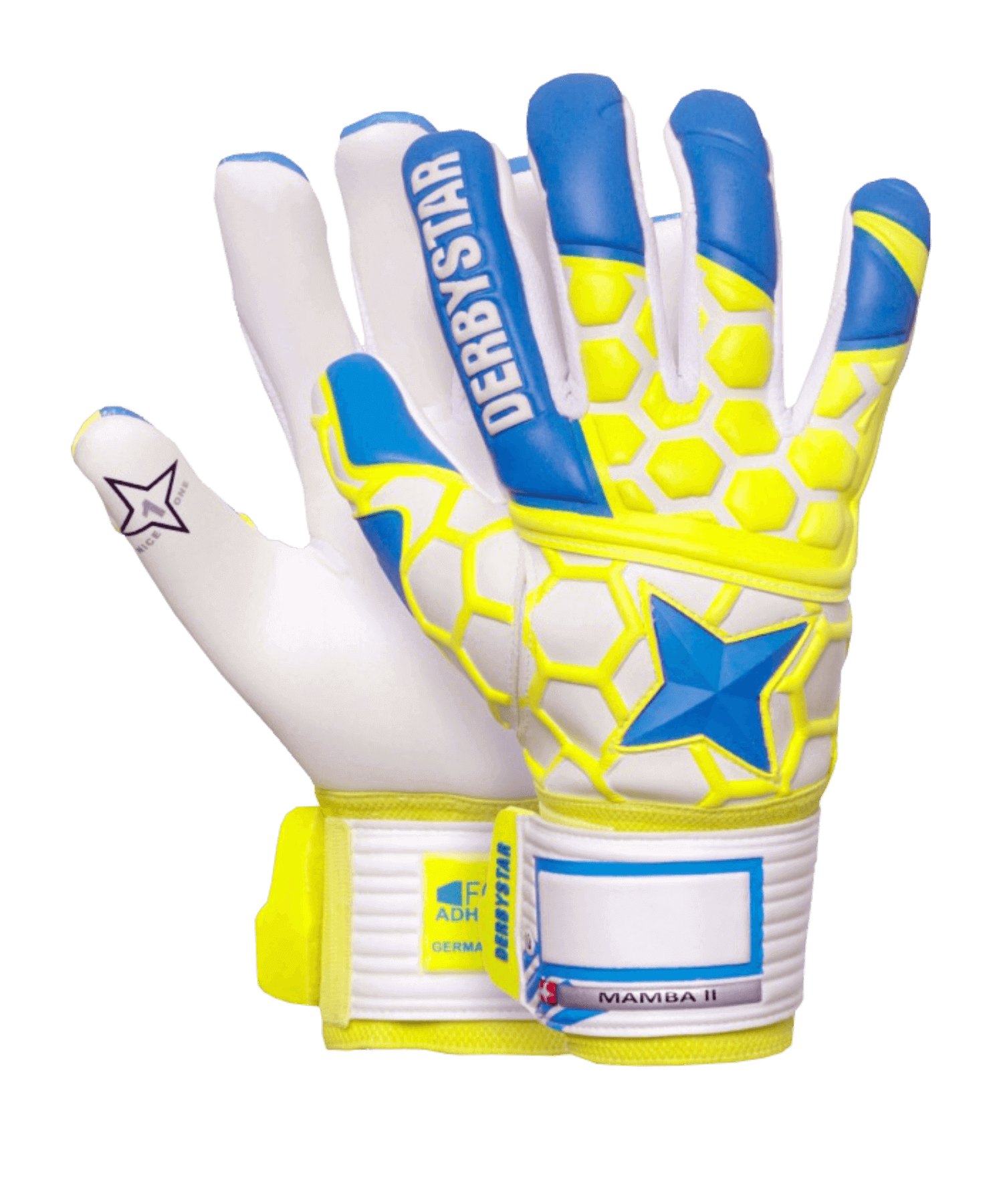 Derbystar Mamba II Torwarthandschuh Blau Gelb F000