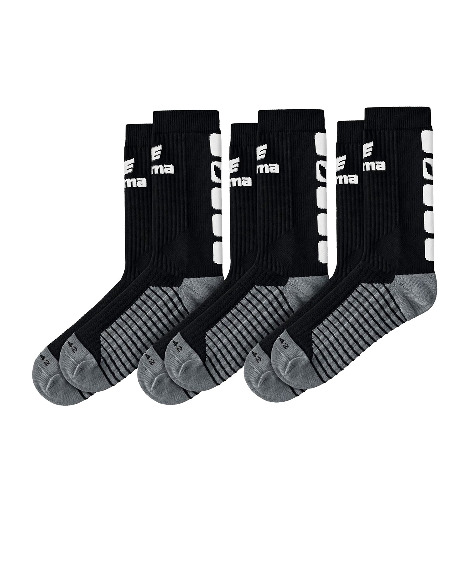 Erima 3-Pack CLASSIC 5-C Socken Schwarz Weiss
