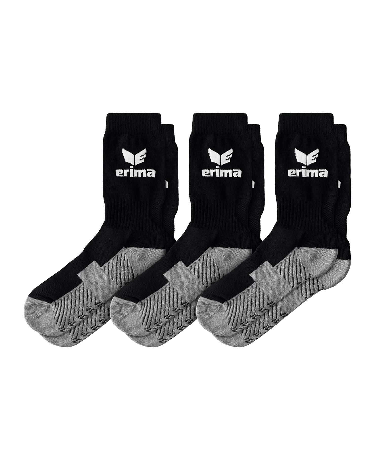 Erima 3-Pack Sportsocken Schwarz