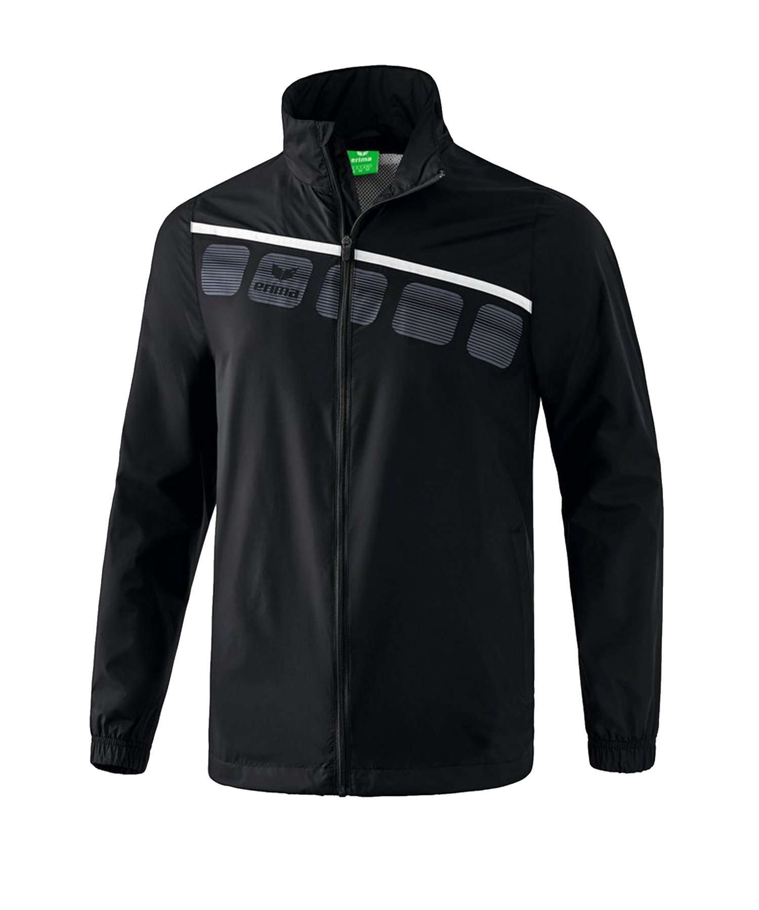 Erima 5-C Allwetterjacke Schwarz Weiss