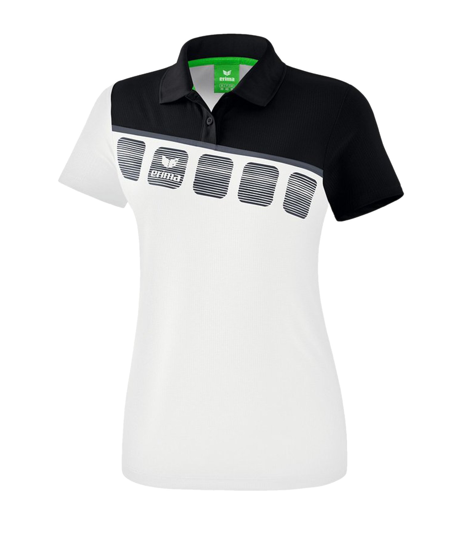 Erima 5-C Poloshirt Damen Weiss Schwarz
