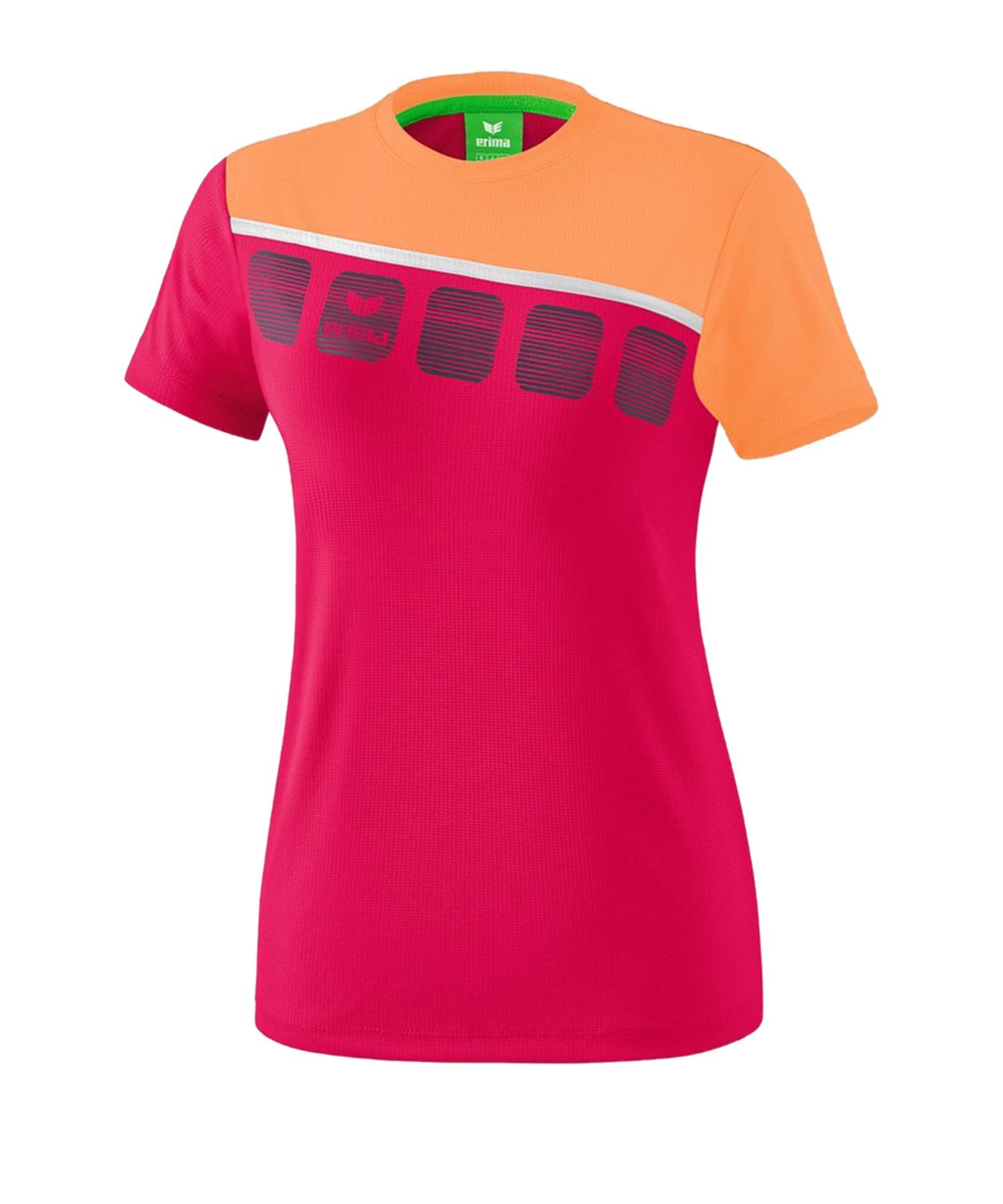 Erima 5 C T Shirt Damen Pink Orange Sport 1a