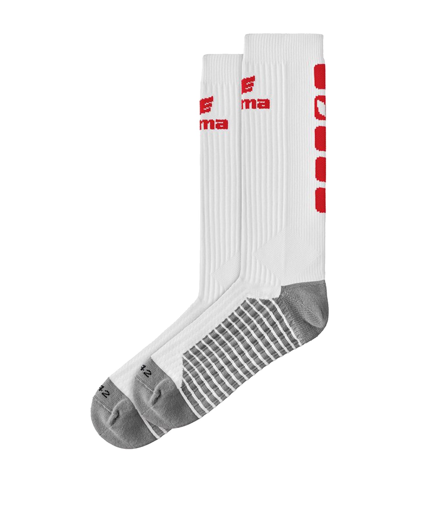 Erima CLASSIC 5-C Socken lang Weiss Rot