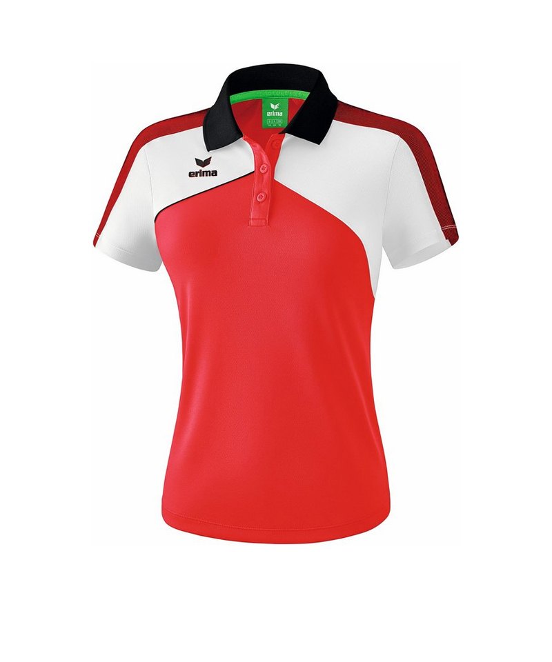 Erima Premium One 2.0 Poloshirt Damen Rot Weiss Erima Premium One 2.0 Poloshirt Damen Rot Weiss