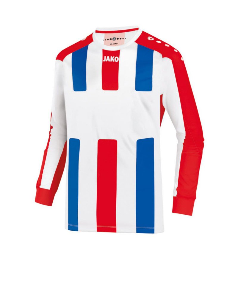 Jako Milan Trikot langarm Weiss Rot Blau F13 Jako Milan Trikot langarm Weiss Rot Blau F13