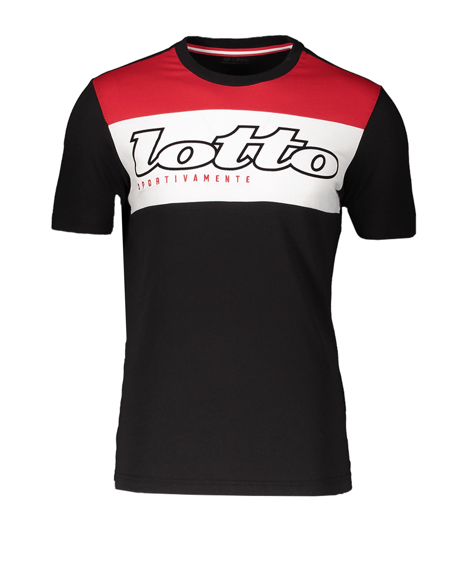 Lotto Athletica Gold Tee T-Shirt Schwarz Rot F2DN