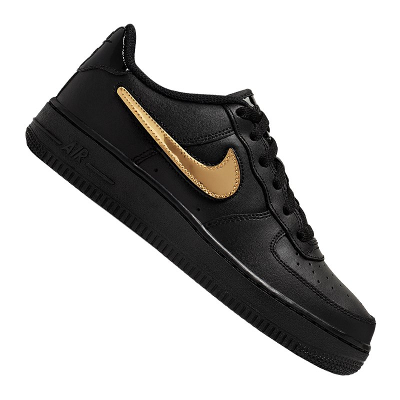 Nike Air Force LV8 3 Kids Schwarz Gold F001 Nike Air Force LV8 3 Kids Schwarz Gold F001