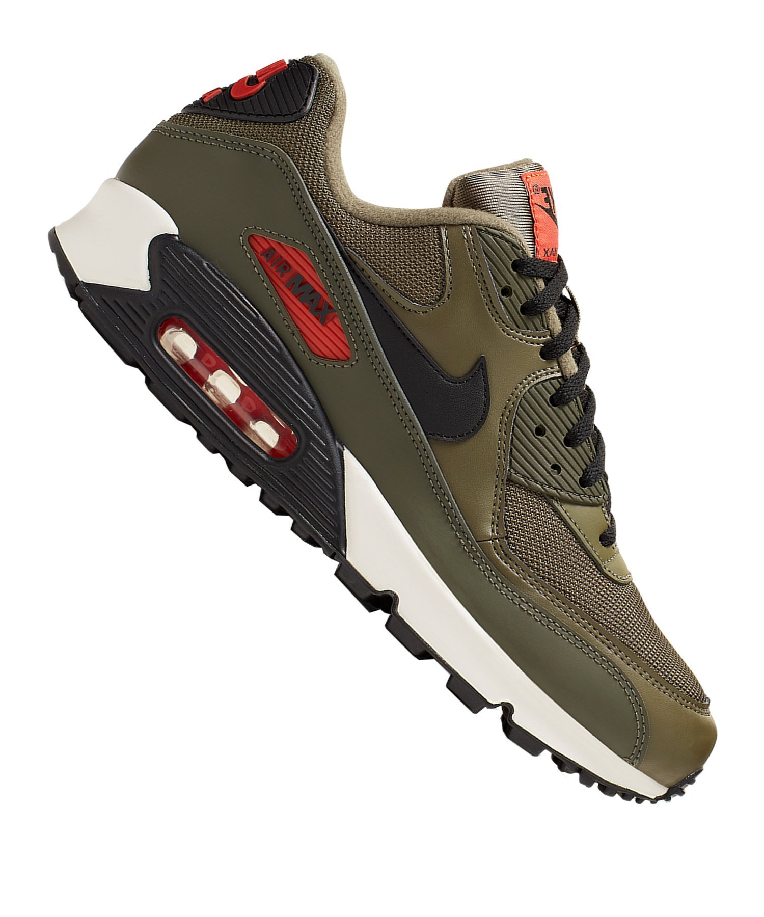 Nike Air Max 90 Essential Sneaker Grün Orange F205 Nike Air Max 90 Essential Sneaker Grün Orange F205