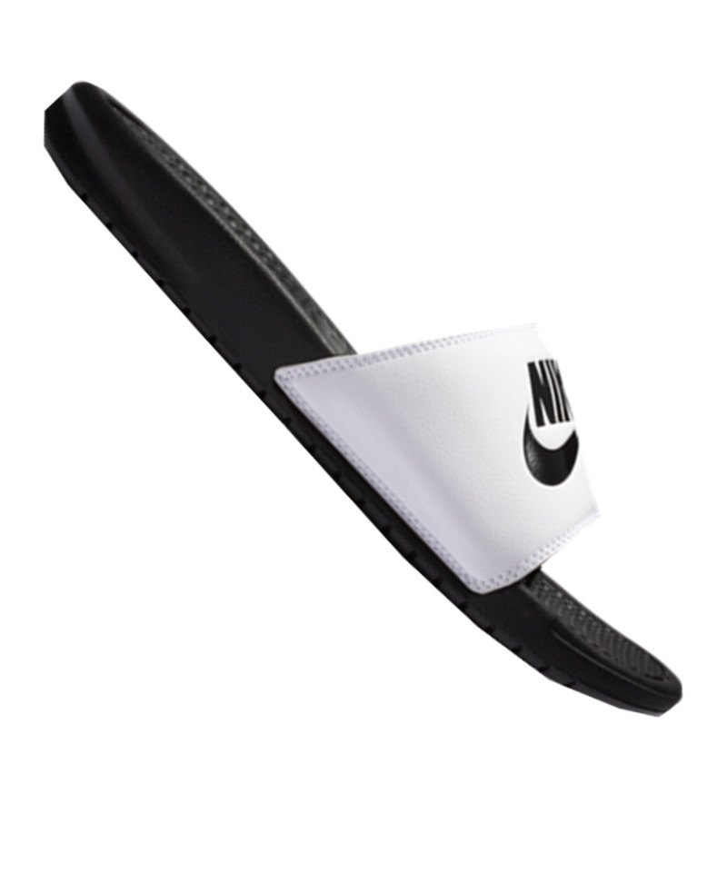Nike Benassi JDI Badelatschen Weiss Schwarz F100 Nike Benassi JDI Badelatschen Weiss Schwarz F100