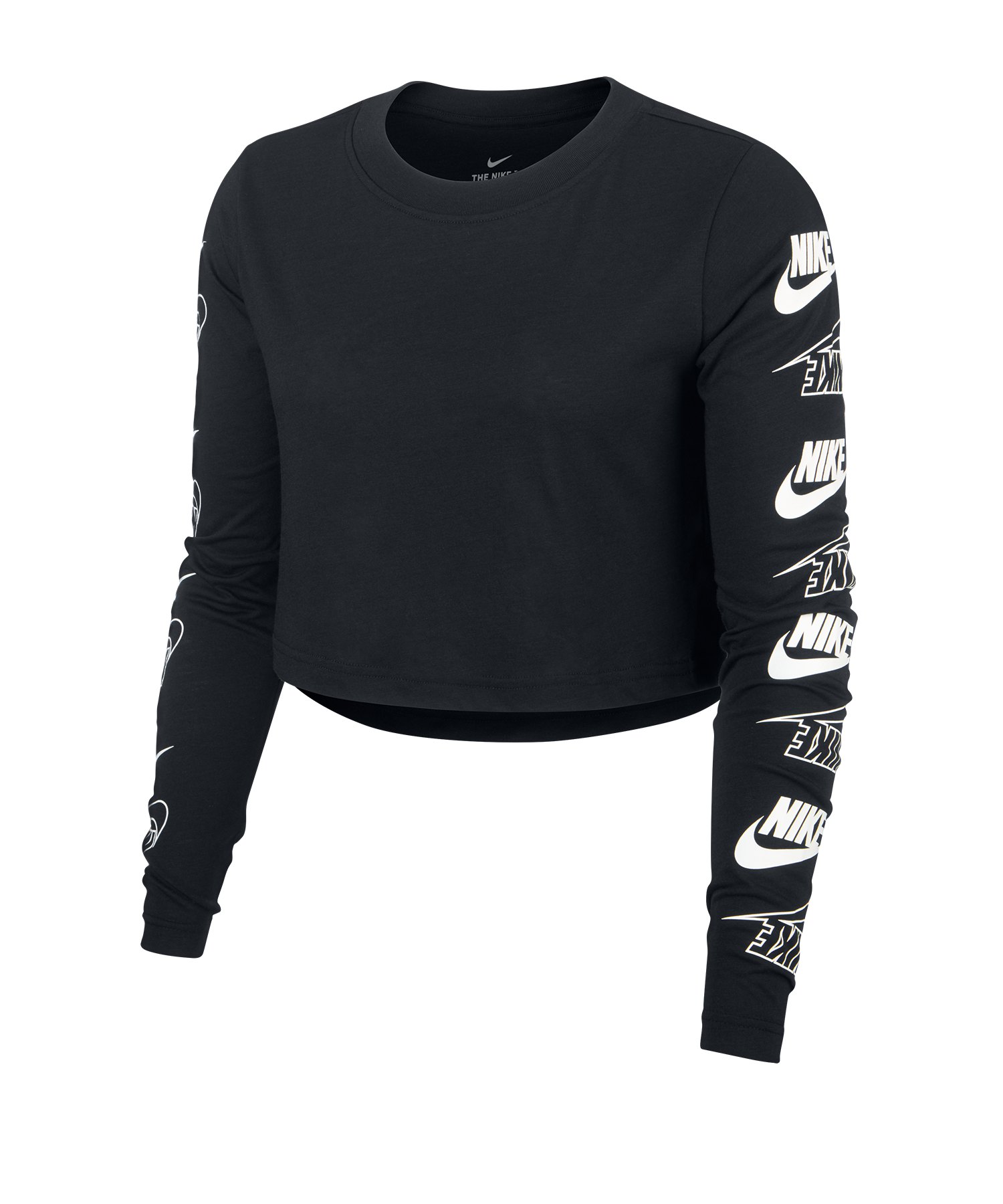 Nike Cropped Longsleeve T Shirt langarm Damen F010 Nike Sportswear Langarm T Shirt für Damen