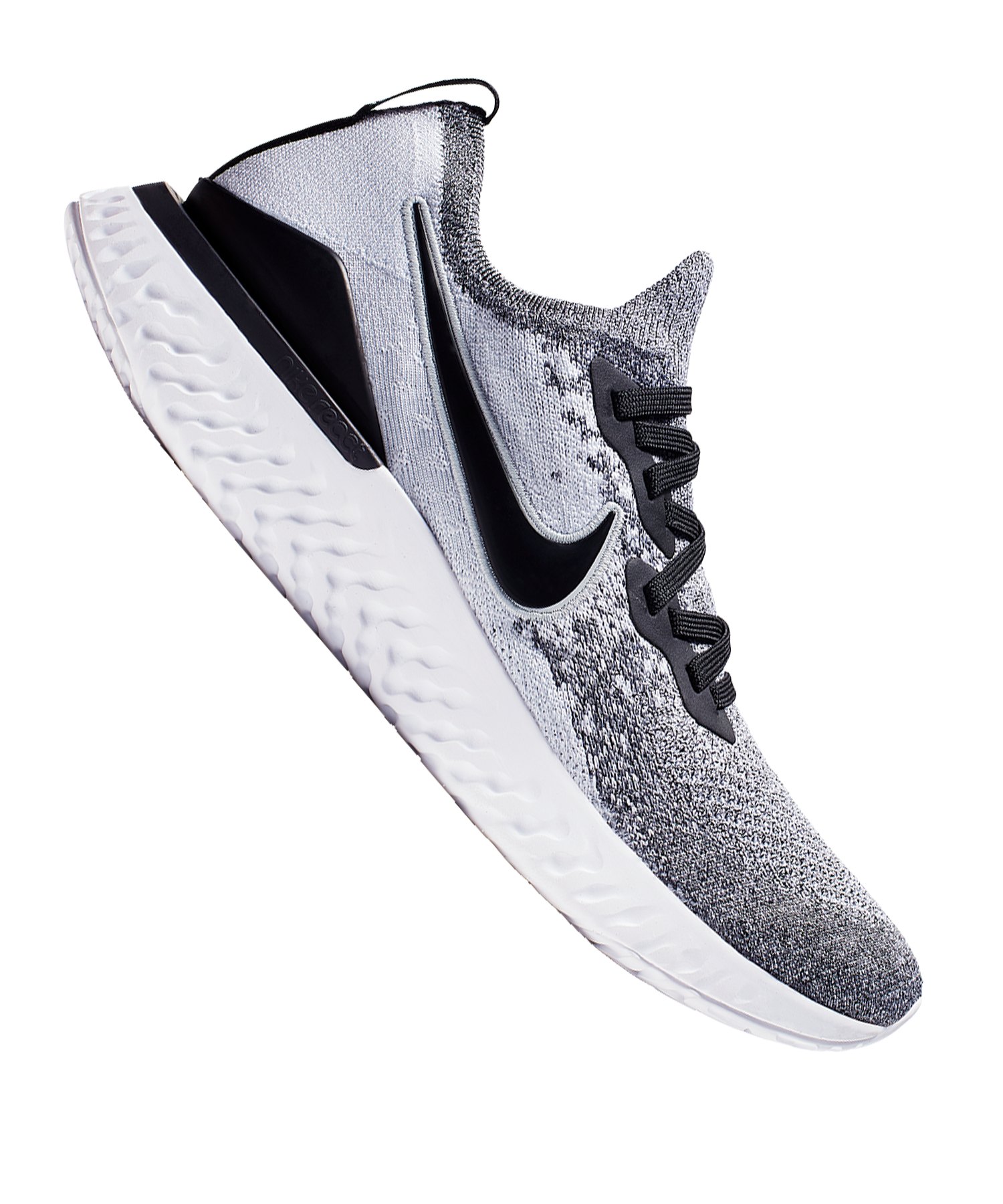Nike Epic React Flyknit 2 Running Weiss Grau F101 Nike Epic React Flyknit 2 Running Weiss Grau F101