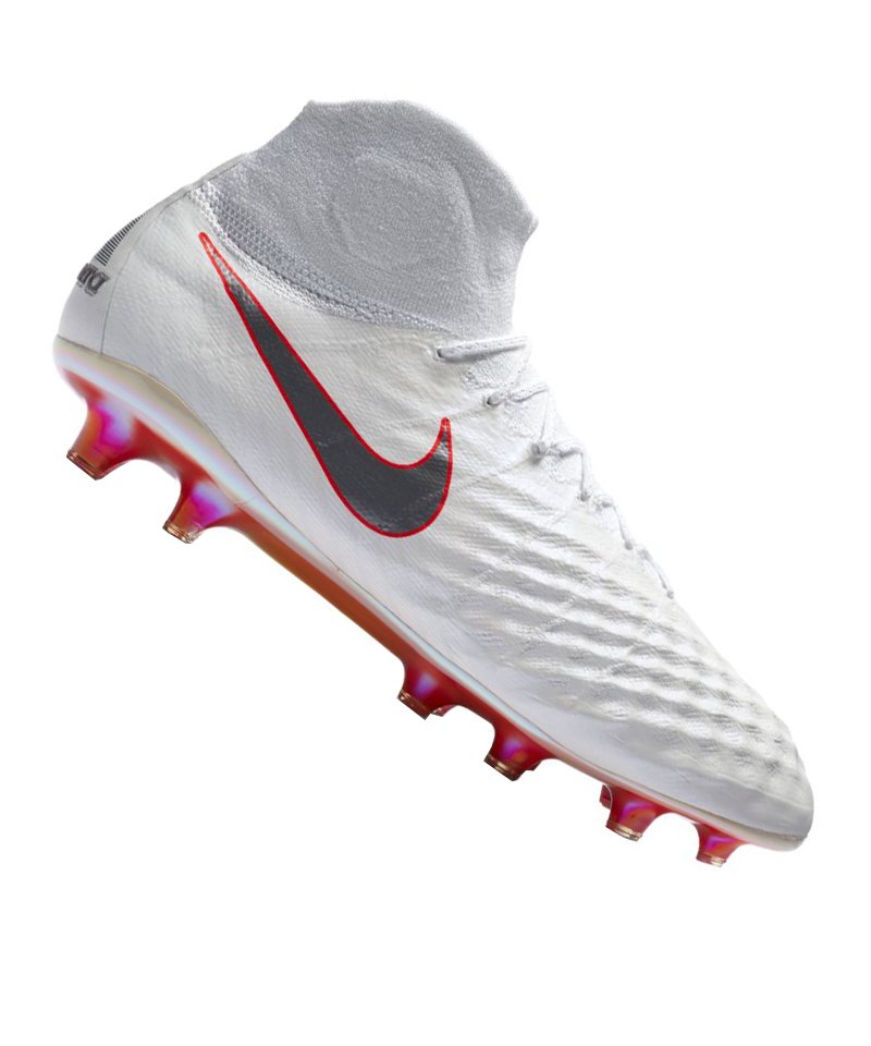 Nike Jr Magista Obra II FG Soccer Cleats White Volt 844410